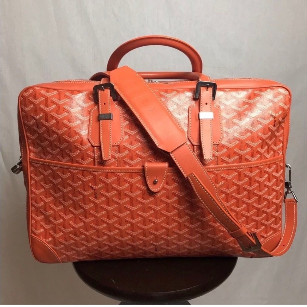 Goyard Ambassade MM Orange Messenger w/ Strap